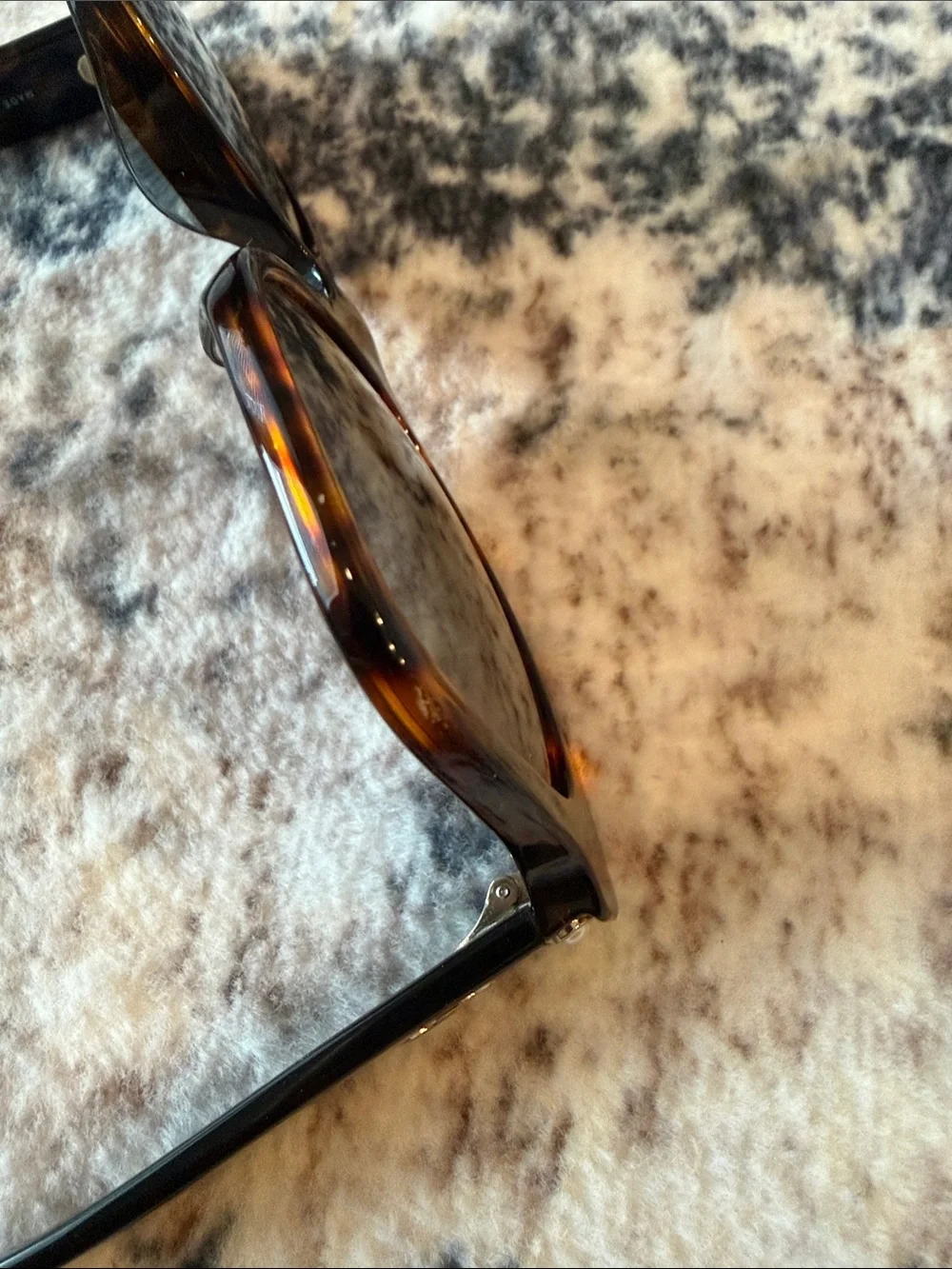 Authentic CHANEL Tortoiseshell Sunglasses w/ Faux Pearl & CC Logo Accent - Brown